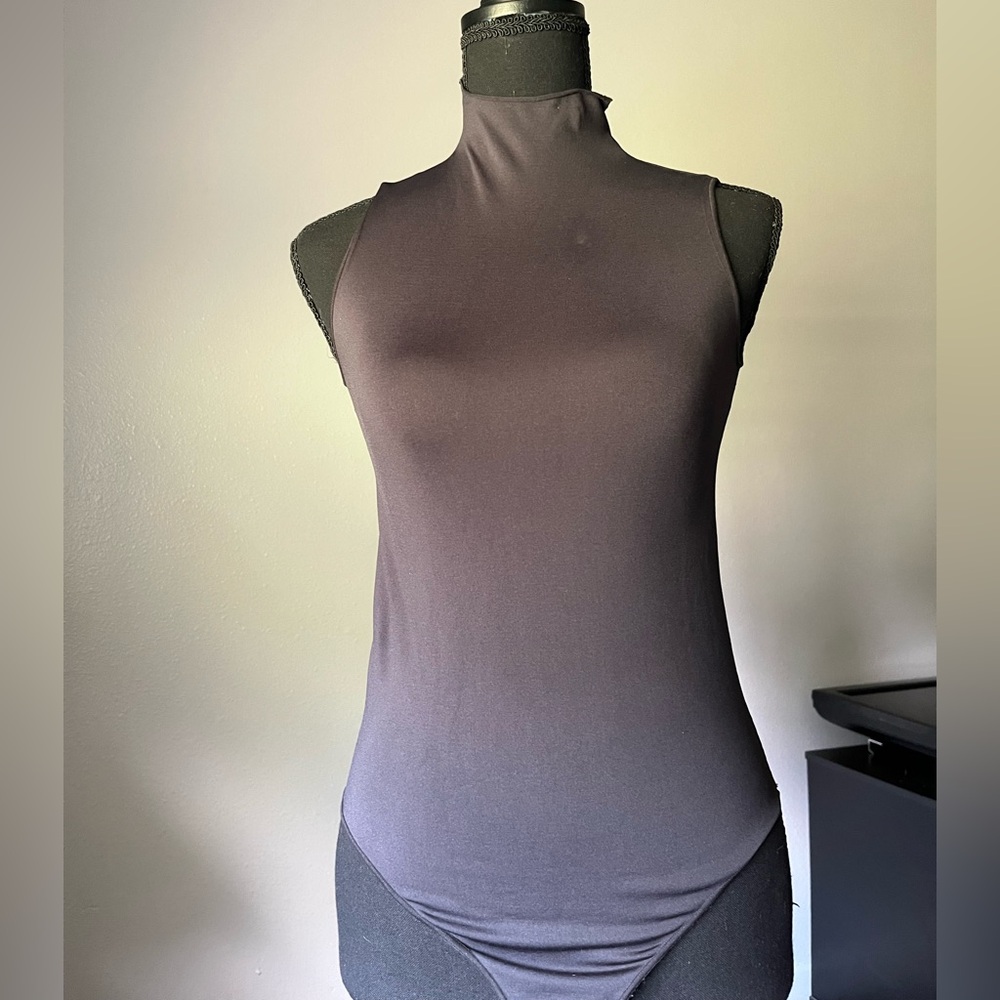 SKIMS black mock neck bodysuit